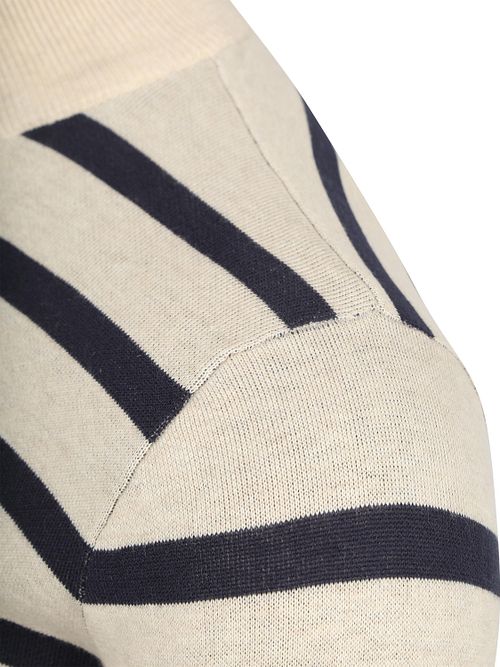 NZA Halv Zip Hættetrøje Wanake Stribet Ecru Product / Detail