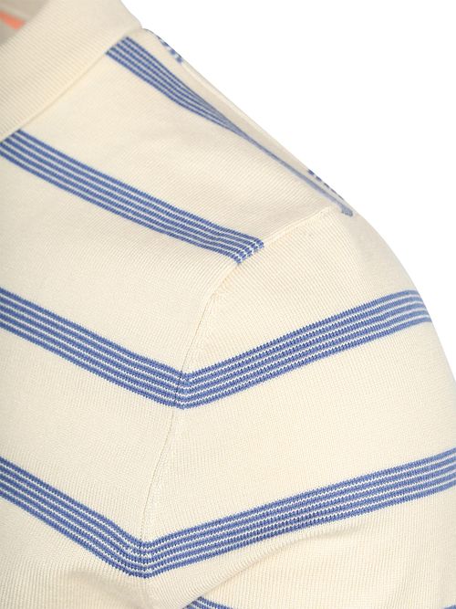 NZA Knitted Polo Stripe Ecru Product / Detail