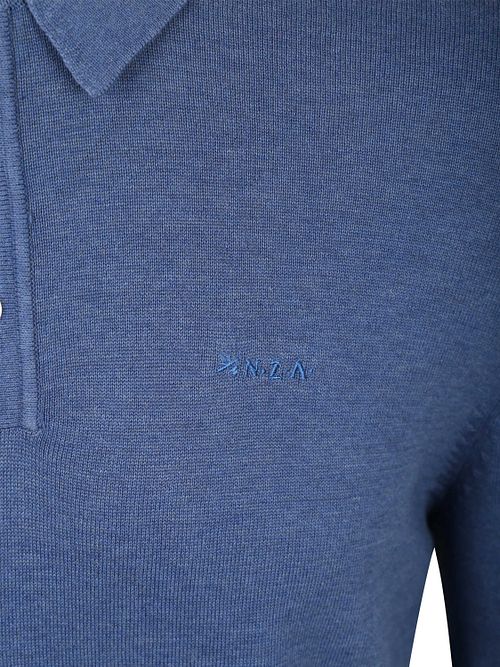 NZA Langarmet Strikk Polo – Blå Product / Detail