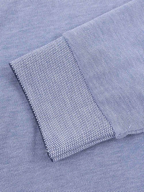 NZA Langermet Poloskjorte Hamton Piqué Blå Model / Detail