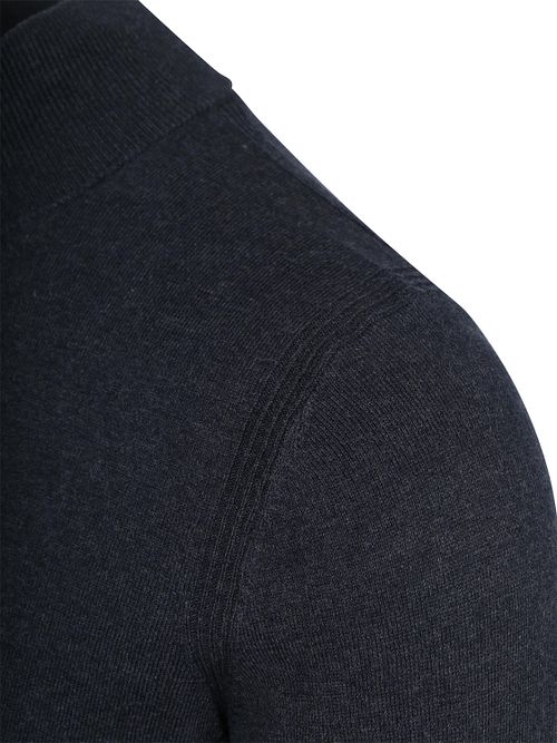 NZA Pull Akar Demi-Zip Mélangé Marine Product / Detail