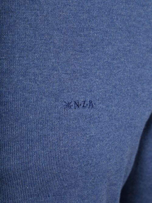 NZA Pull Akar Demi-Zip Mélanger Spring Blue Product / Detail