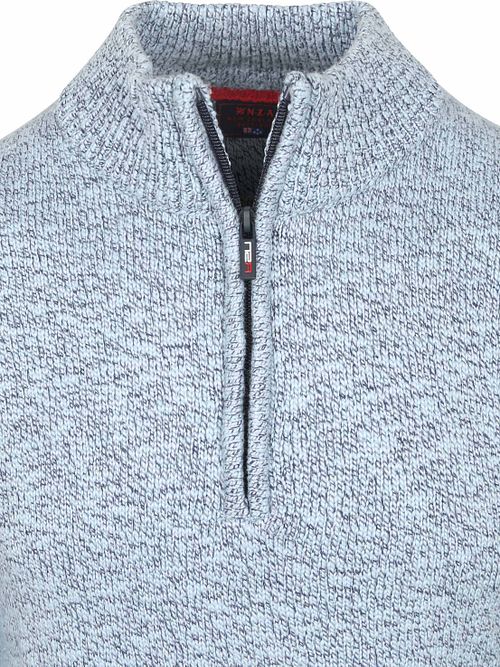 NZA Pull Half Zip Thames Milton Slub Blue Product / Detail