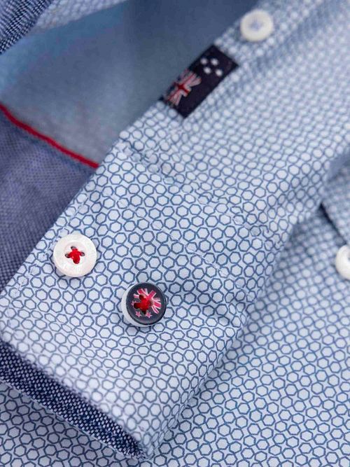 NZA Shirt Adriel Poplin Blauw Product / Detail