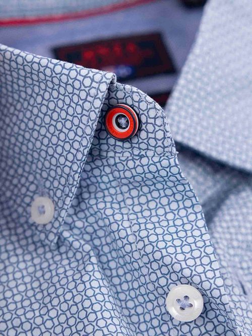 NZA Shirt Adriel Poplin Blauw Product / Detail