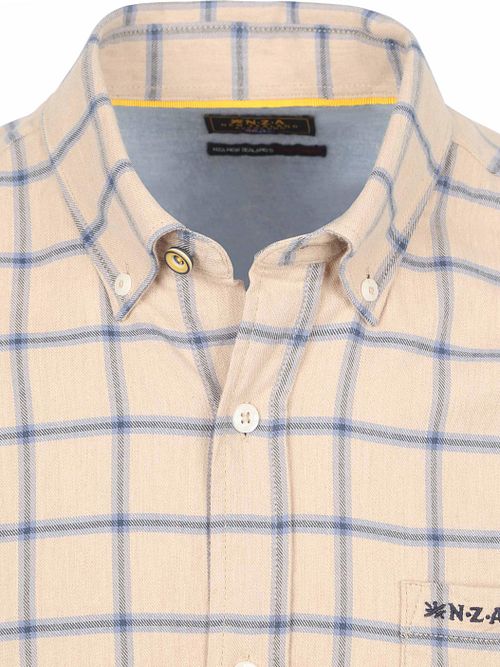 NZA Shirt Armando Flanel Ruit Beige Product / Detail