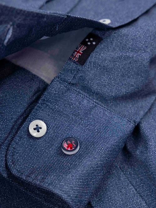 NZA Shirt James Oban Poplin Blue Product / Detail