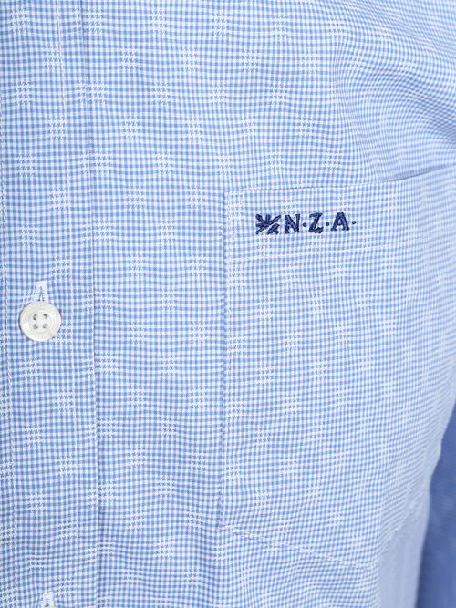 NZA Shirt Tuki Jacquard Print Bleu Product / Detail