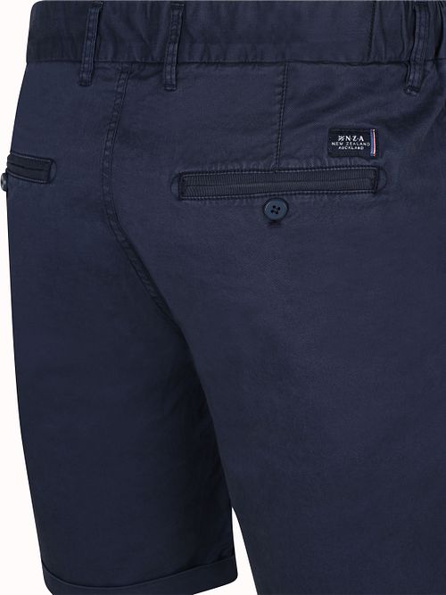 NZA Shorts Twill Stretch Lake Marineblå Product / Achterkant