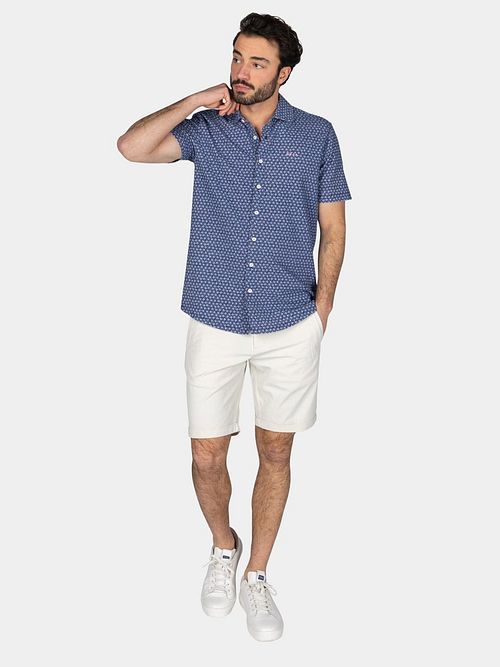 NZA Skjorta Kortärmad Jake Blå Model / Voorkant