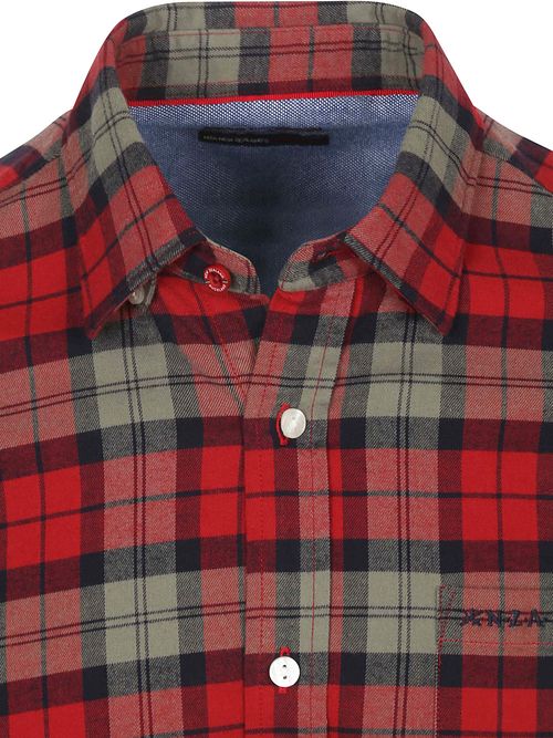 NZA Skjorte Marcel Flannel Sjekk Cherry Red Product / Detail