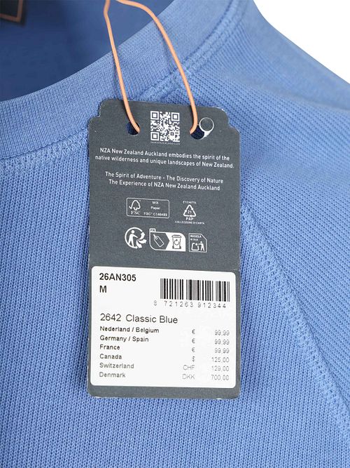 NZA Sweater French Rib Logo Blau Product / Detail