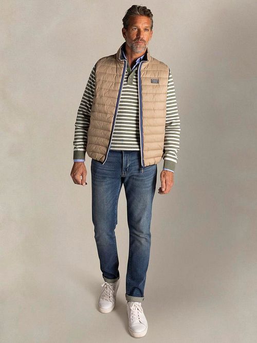 NZA Veste Sans Manches Puffer Beige Model / Voorkant