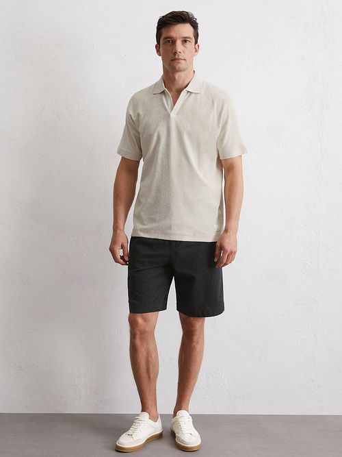 Marc O'Polo Pikétröja Riva Terry Cloth Ecru Model / Voorkant