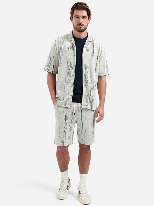 No Excess Short Sleeve Jacquard Shirt Print Kit Model / Voorkant