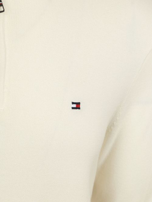 Tommy Hilfiger Half Zip Tröja Essential Off White Product / Detail