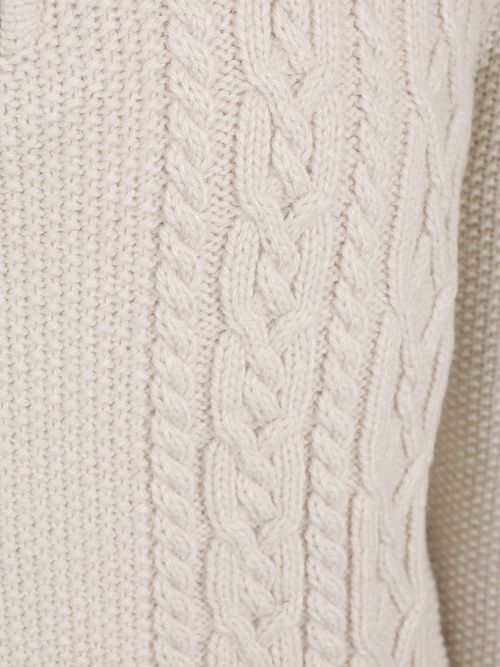Superdry Half Zip Pullover Jacob Cable Ecru Product / Detail
