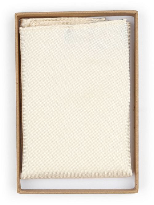 Suitable Silk Pocket Square Ecru Verpakking