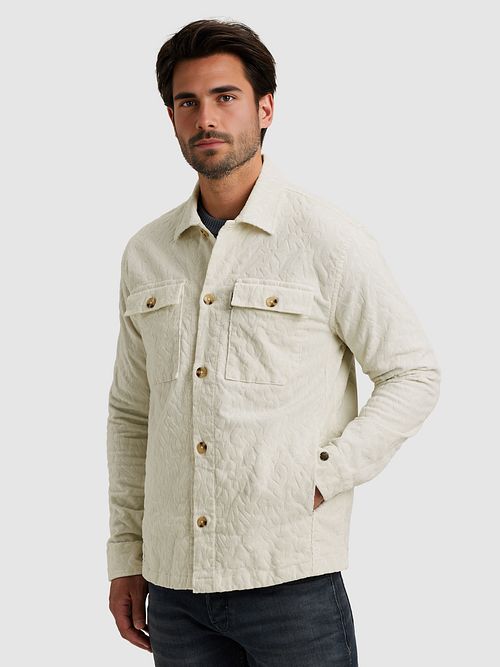 Cast Iron Overshirt Corduroy Ekru Model / Voorkant