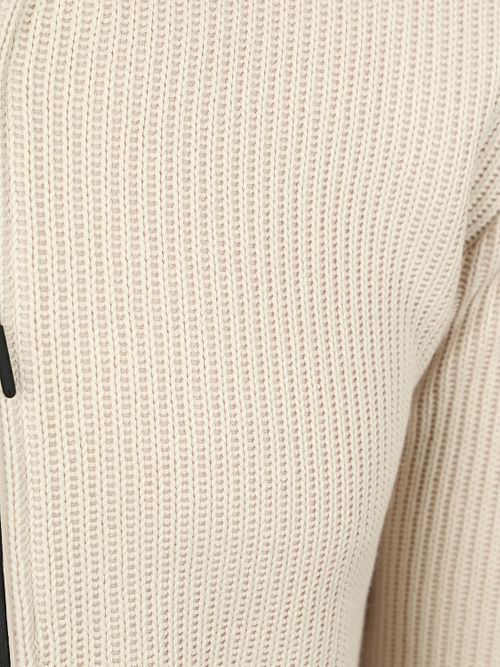 No Excess Vest Knitted Rib Structure Ecru Product / Detail