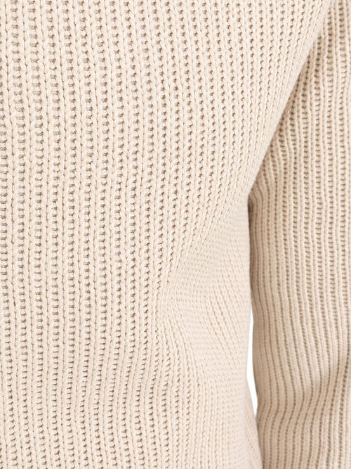 No Excess Vest Knitted Rib Structure Ecru Product / Detail