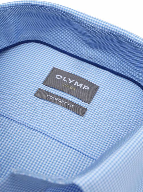 Camicia OLYMP Luxor a maniche corte a quadri blu Product / Detail
