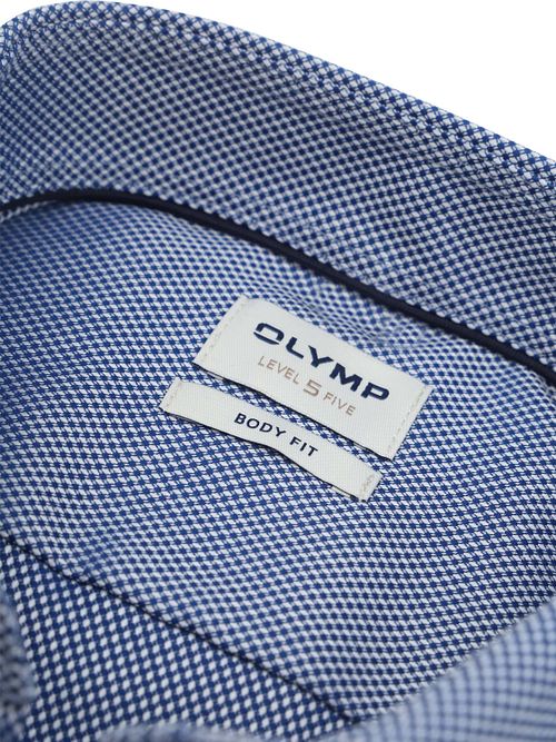 OLYMP Level 5 Camisa Elegante Dobby Royal Product / Detail