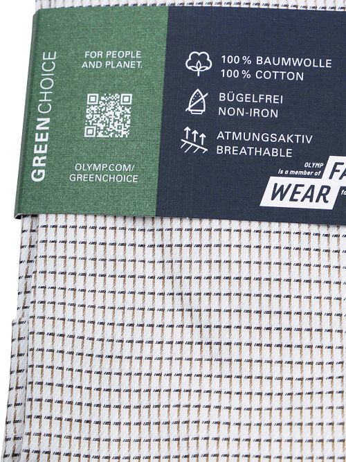 Olymp Chemise Short Sleeve Luxor Impression Nougat Product / Detail