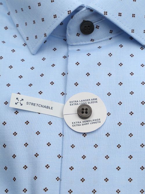 OLYMP Hemd Level 5 Druck Hellblau Extra Long Sleeves Product / Detail