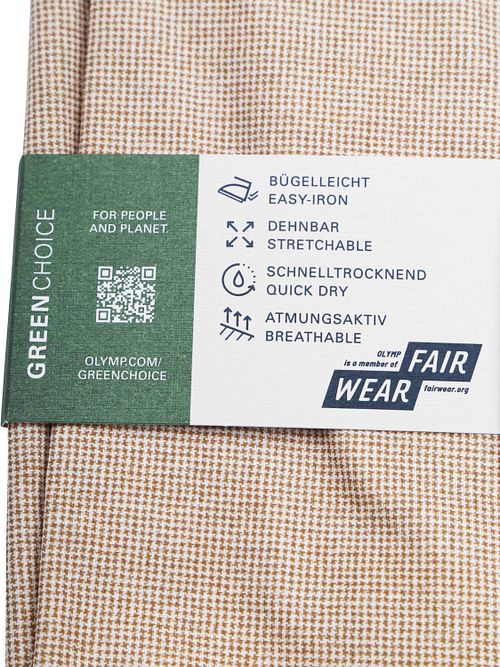 OLYMP Level 5 24/Seven Pied De Poule Camisa Elegante Marrón Product / Detail