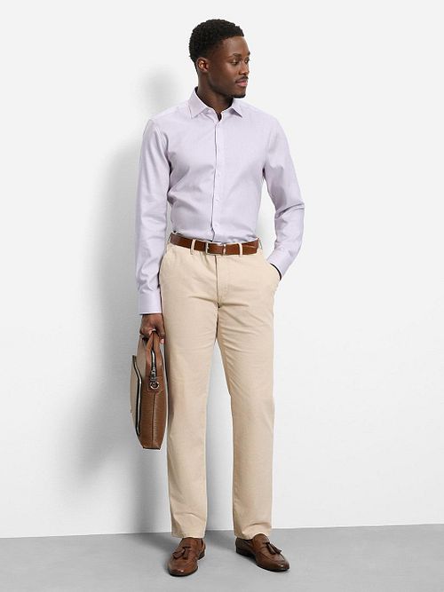 OLYMP Level 5 Dobby Camisa Elegante Pink Model / Voorkant
