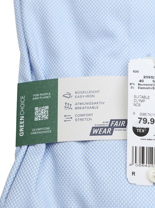 OLYMP Level 5 Dobby Overhemd Lichtblauw Product / Detail