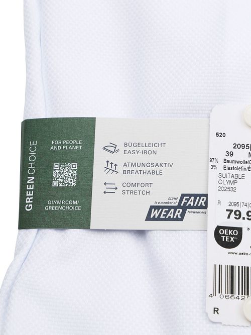 OLYMP Level 5 Dobby Skjorta Vit Product / Detail