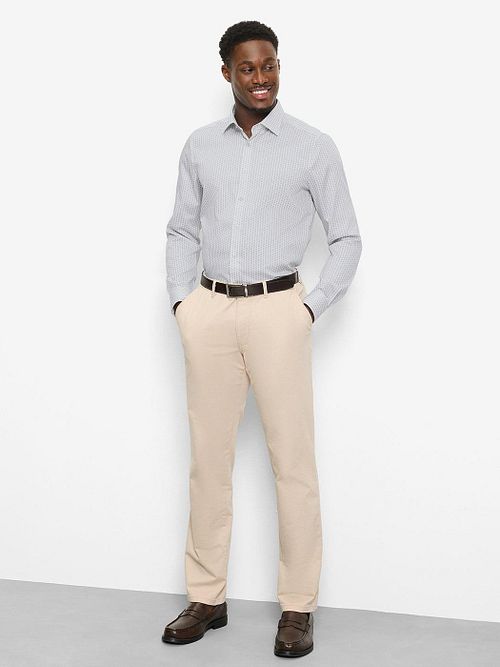 Olymp Level 5 Shirt Print Beige Model / Voorkant