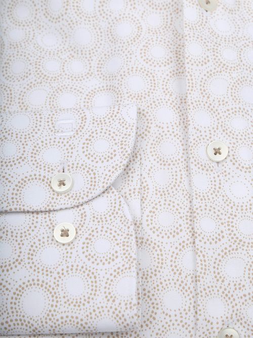 OLYMP Level Five Camisa Elegante Print Beige Product / Detail