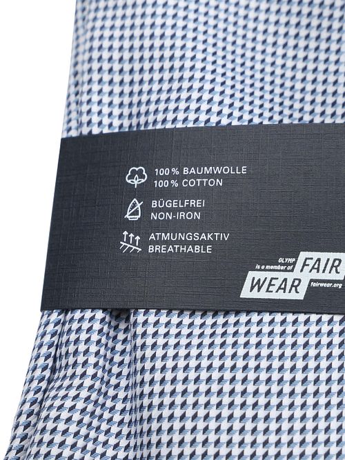 OLYMP Luxor Camicia con stampa strutturata blu Product / Detail