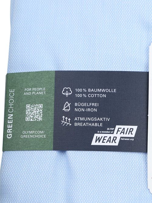 Olymp Luxor Overhemd Contrast Buttons Lichtblauw Product / Detail