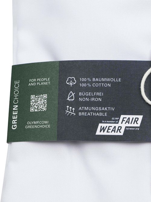 Olymp Luxor Shirt Contrast Button White Product / Detail