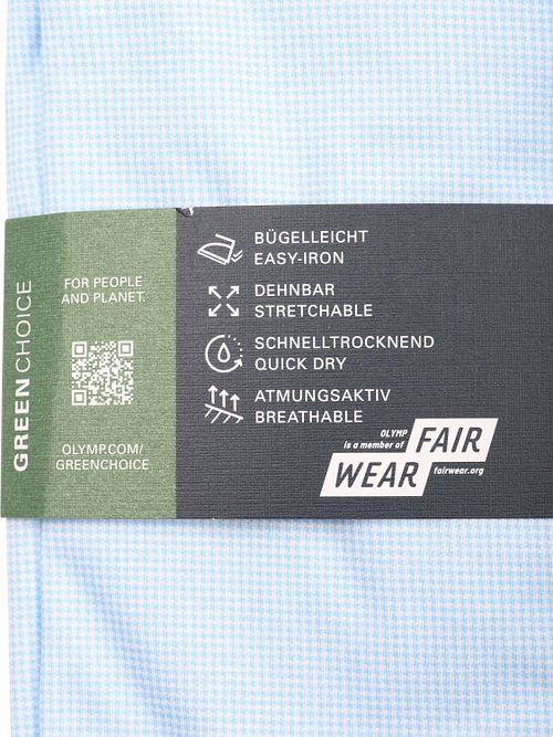 Olymp Luxor Shirt Pied De Poule Blue Product / Detail