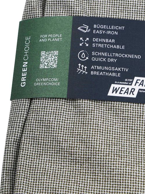 Olymp Luxor Shirt Pied De Poule Green Product / Detail