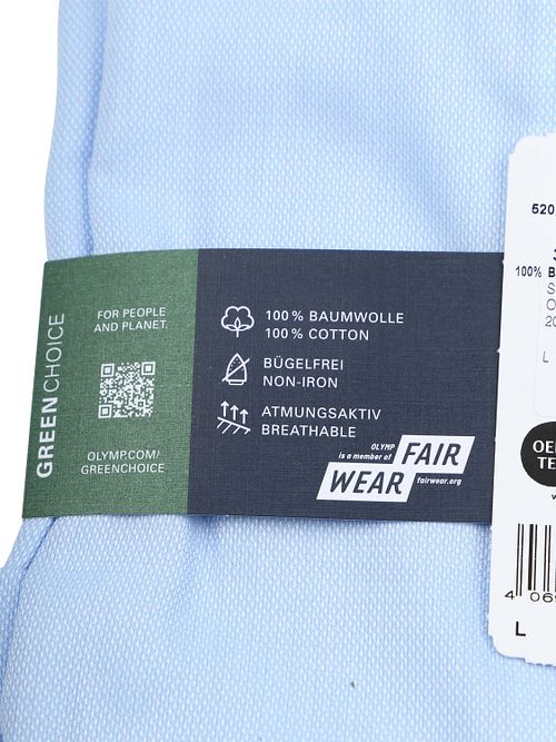 Olymp Luxor Short Sleeve Shirt Structure Light Blue Product / Detail