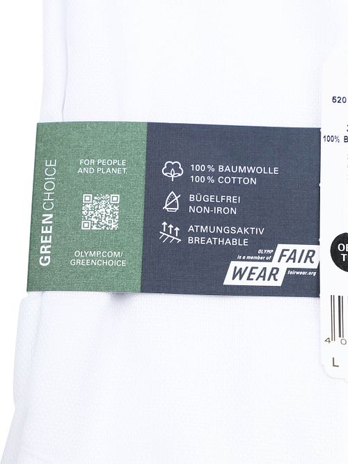 Olymp Luxor Short Sleeve Skjorta Structure Vit Product / Detail