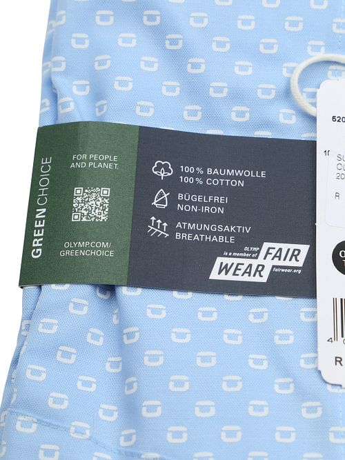 Olymp Luxor Skjorta Tryck Logo Blå Product / Detail