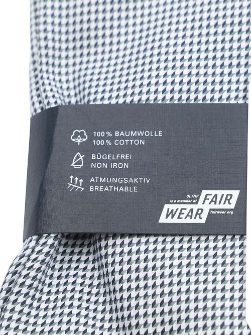 Olymp Luxor Skjorte Print Struktur Grøn Product / Detail