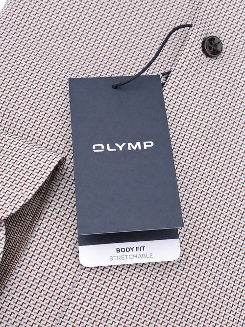 OLYMP Overhemd Level 5 Loose Hooks Taupe
