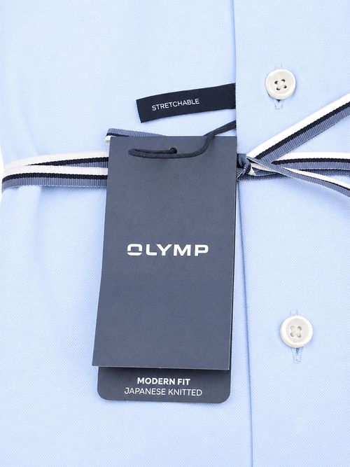 Olymp Japanese Knitted Overhemd Lichtblauw