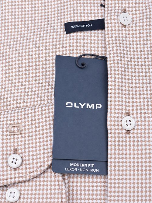 Olymp Luxor Shirt Hooks Nougat