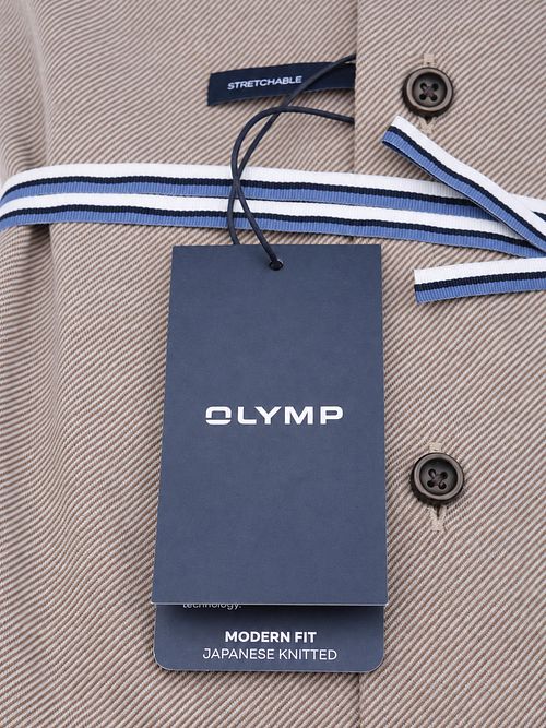 Olymp Japanese Knitted Shirt Twill Brown