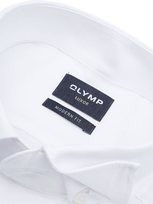Olymp Luxor Shirt Contrast Button White Product / Detail