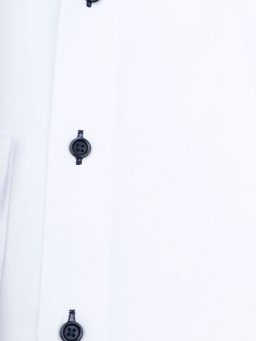Olymp Luxor Shirt Contrast Buttons White Product / Detail